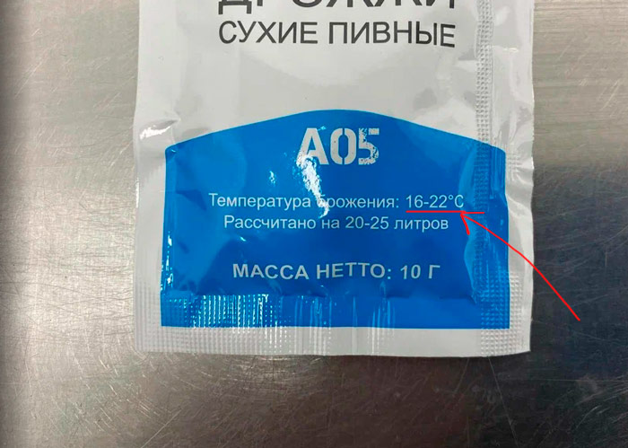 Упаковка с дрожжами